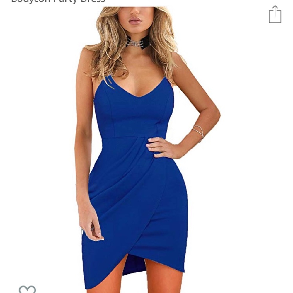 NWT Cocktail Dress asymmetrical blue